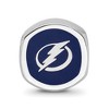 Black Bow Jewelry Sterling Silver Tampa Bay Lightning NHL Bead Charm - 4 of 4