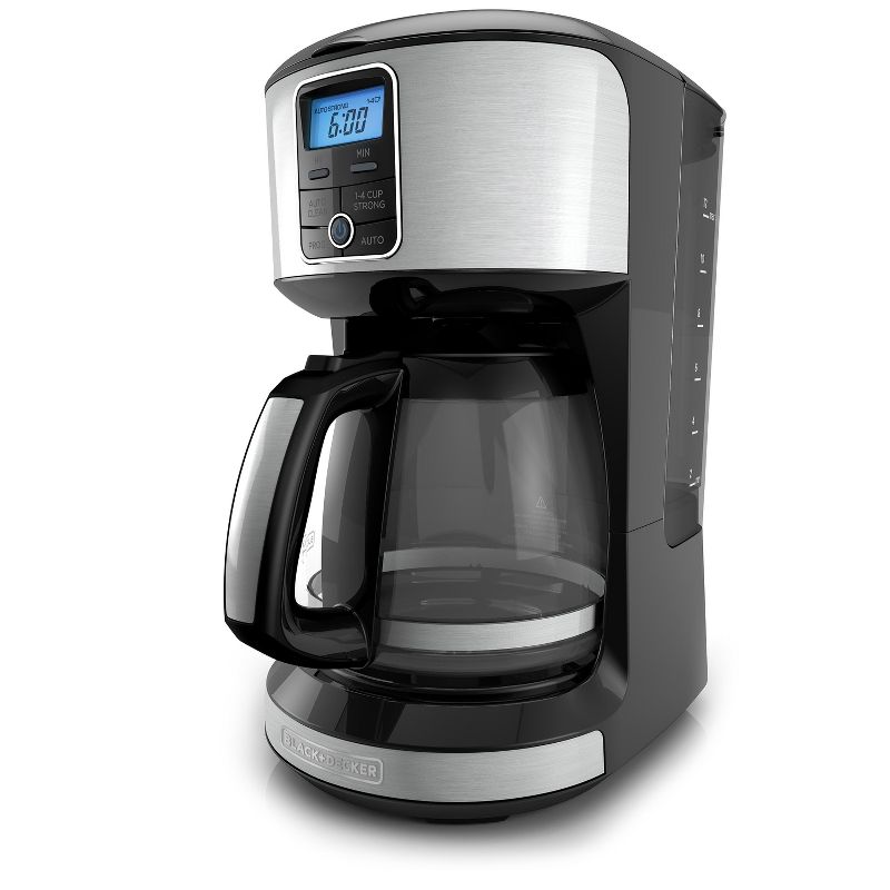 BLACK+DECKER 12 Cup Automatic Programmable Coffee Maker - Black/Stainless Steel CM4100S, 4 of 12
