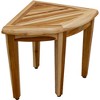 EcoDecors 16" SnazzyCorner ED971 Wide Teak Shower Bench/Stool: Rectangle, Non-Upholstered, 250lb Capacity - 2 of 4