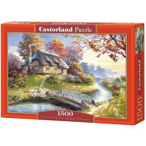 1500 Piece Jigsaw Puzzle, Cottage, Charming Nook, Pond, Countryside, Adult Puzzles, Castorland C-150359-2 - 1 of 4
