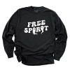 Free Spirit Ghost Distressed - Women's Garment Dyed Long Sleeve Graphic T-Shirt - 3 of 4