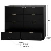 Grungis Modern 6-Drawer Dressers with Storage,Chest of Drawers for Bedroom,Living Room,Hallway - 3 of 4