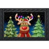 Briarwood Lane Christmas Doormat 30x18 Indoor Outdoor Festive Reindeer For Christmas Doormat - 2 of 4
