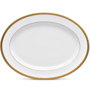 Noritake Charlotta Gold Large Oval Platter - 1 of 2