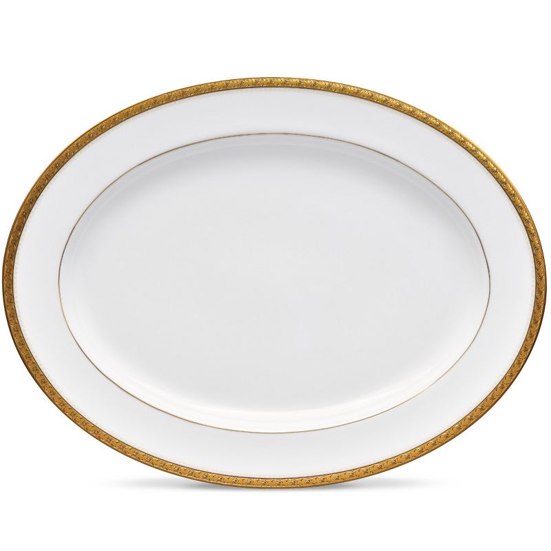 Noritake Charlotta Gold Large Oval Platter, 1 of 3