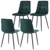CENGHU Mid-Century Dining Chairs Set of 4, Velvet Accent Chairs for Kitchen, Living Room - 3 of 4