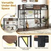 Tangkula Twin Loft Bed w/ Desk Heavy-Duty Metal Bed Frame w/ Safety Guardrail & Ladder - 4 of 4