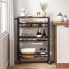 QingMoon 20" Slim Storage Cart, 4 Tier Rolling Cart With Wheels, Narrow Laundry Cart With Handle, Pantry Shelf For Small Spaces - 4 of 4