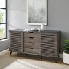 NicBex Industrial Sideboard Cabinet with Sliding Doors and 4 Drawers for Kitchen,Living Room - 4 of 4