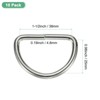 Unique Bargains Durable Multipurpose Iron Non-Welded Dee Rings Metal Buckle for Purse 10 Pcs - 3 of 4