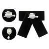 INSPIRE CHIC Women's Velvet Sweet Bowknot Brooch Rhinestone Pin Collar Bow Ties with Beads - 3 of 4