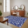 Washable Runner Rug, Modern Small Floral Pattern Area Rug with Non-Slip Backing Stain Resistant Indoor Carpet Low Pile Floor Cover - 3 of 4