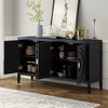 CAVINAS Retro Sideboard with Circular Groove Design,60" Kitchen Storage Cabinets with Round Metal Handles,for Kitchen,Living room & Dining Room - 3 of 4