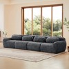 KWPZQEB Modular Sofa, Modern Plush Sectional Sofa with Deep Seat & Pillows, 2/3/4-Seater Comfy Couches w/ Anti-Slip Design for Living Rooms, 4 Color - 2 of 4