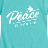 Girls' - Instant Message - Peace Be With You Fitted Short Sleeve Graphic T-Shirt - 2 of 4