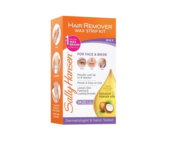 Sally Hansen Hair Remover Face And Bikini Wax Kit 34 Wax Strips Buy Online In Faroe Islands At Faroe Desertcart Com Productid