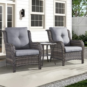 Gymojoy Outdoor Patio Chair with Table High Back Club Chair - 1 of 4
