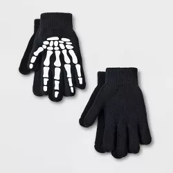 Kids' 2pk Skeleton Gloves - Cat & Jack™ Black