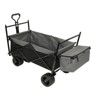 VisioGear Collapsible Wagon with Canopy, Wagon Stroller, Foldable Wagon for Camping, and Garden Use, Black, 45.28"*22.83"*38.78" - 2 of 4