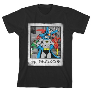 DC Comics Justice League Photobomb Youth Boys T-Shirt - 1 of 1