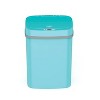 LunaLulinlk 3.2 Gallon Plastic Touchless Bathroom Trash Can, Steel Blue - 4 of 4