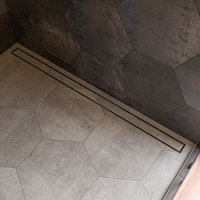 ALFI 59 Inches Stainless Steel Linear Shower Drain with No Cover
