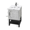 Lyngins Bathroom Vanity with Sink & Aluminum Gunmetal Faucet, Freestanding Bathroom Cabinet with Storage Doors & Open Iron Shelf for Outdoor-Ready - 3 of 4