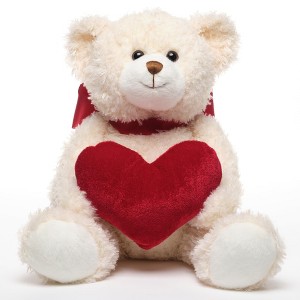 Bearington Holden Heart The Valentine's Day Plush, 16 Inch Teddy Bear Stuffed Animal - 1 of 4