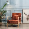 Nordlys Solid Wood and Fabric Lounge Chair Countryside Style Living Room - 3 of 4