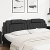 vidaXL Headboard Cushion Black 76" Faux Leather - 3 of 4