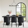 7 Piece Dining Set for 6,Black Extendable Dining Table with 6 Upholstered Armless Dining Chairs for Dining Room,Kitchen-Maison Boucle - 2 of 4
