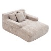 Kumasinova Chenille Giant Bean Bag Chair with 3 Pillows,Sofa Bed with Armrests,Lounge Chair Indoor for Living Room,Bedroom - 2 of 4
