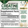 Creatine Monohydrate Capsules 3000mg – Best Micronized Creatine Powder - Supports Lean Muscle, Strength, Energy, & Endurance - 120 Capsules - 2 of 4