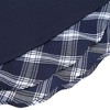 Women's Short Sleeve V-Neck Contrast Collared Shirts Patchwork Work Blouse Tunics Tops - 4 of 4