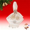 Set of 6 Durable Christmas Napkins, 20x20" Snowflakes Embroidery Thanksgiving Napkins, Dinner Napkins for Christmas Decorations & Holiday Gatherings - 3 of 4