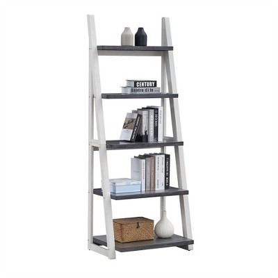 OUTSUPPLY 5-Tier Shelves, Bookshelf, Storage Rack, Ladder Shelf for Living Room, Home Office, Kitchen, Bedroom, Apartment