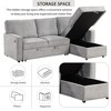 Okak Luxury U-Shaped Sectional Sofa Couch with Hidden Storage Box, 3 Seat Upholstered Sofa W/2 Cup Holder,USB Port for Living Room,Apartment - 2 of 4