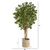 Nearly Natural 6-ft Japanese Maple Artificial Tree in Handmade Natural Cotton Multicolored Woven Planter - 2 of 4