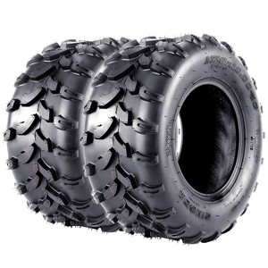 24x8-12 All-Terrain Tires Set of 2, Mud Sand Off - Road Tire 25x10-12 ATV Tires, 12 Rim ATV/UTV Tires, 4/6PR All Mud Trail Tires, Tubeless, 2 Pack - 1 of 4