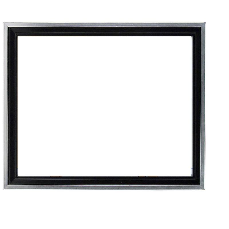 Creative Mark Illusions Floater Frame for 3/4" Depth Stretched Canvas Paintings & Artwork - [Black with Silver Edge], 1 of 5