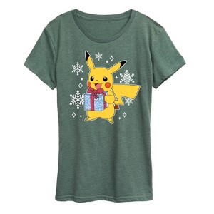 Women's - Pokémon - Pika Presents Short Sleeve Graphic T-Shirt - 1 of 4