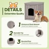 Resin Outdoor Dog/Cat House for Yard, Patio & Garden ¨C Small (10¨C20 lbs), Brown - 4 of 4