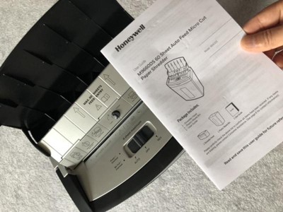 Honeywell 60 Sheet Self-feed Micro-cut Paper Shredder For Home Use Black :  Target