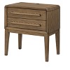 Sapphtopaz Modern Nightstand with 2 Storage Drawer Bedside Table with Horizontal Handle & High Legs Retro Night Stand for Bedroom, Living Room - 4 of 4