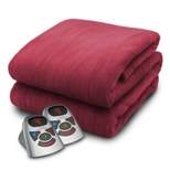 Queen Microplush Electric Bed Blanket Claret - Biddeford Blankets