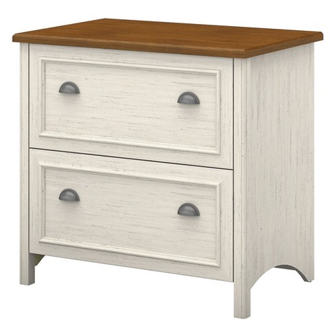 Bush Furniture Stanford 2 Drawer Lateral File Cabinet 32w Antique White Tea Maple Wc53284 03 Target