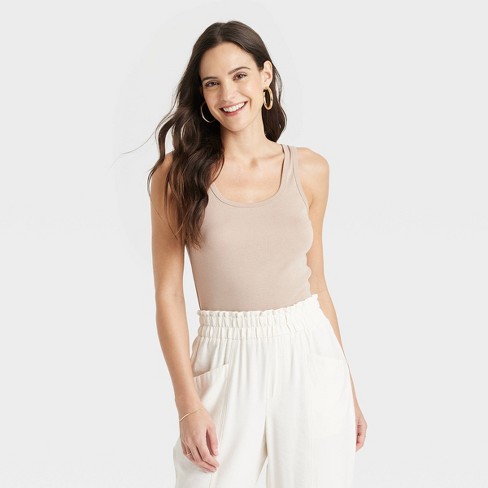 Womens Long White Cami Tank Top  Shirts, Tees, Tunics – MomMe and More