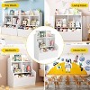 3-Tier Toy Storage Cabinet and Bookcase, Multi Shelf with Cubby Organizer Cabinet for Playroom, Bedroom, Hallway and Kindergarten School - 4 of 4