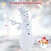 Costway 5 FT Lighted Snowman with Hat Scarf & Stars Zip Ties & Ground Stakes 140 LED Lights - 3 of 4