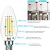 Luxrite Candelabra LED Light Bulbs 100 Watt Equivalent, 800 Lumens, 4000K Cool White, 7W, B11 Dimmable, Torpedo Shape, E12 Base 6 Pack - 3 of 4